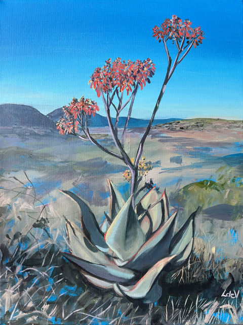 Landschap #2 | Acrylverf op doek in baklijst | 30cm x 40cm | 2025 | Lynette de Vries-Myburgh