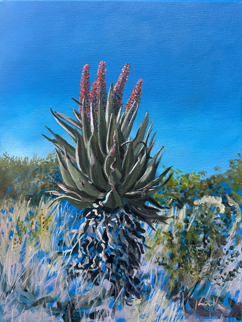 Landschap #3 | Acrylverf op doek in baklijst | 30cm x 40cm | 2025 | Lynette de Vries-Myburgh