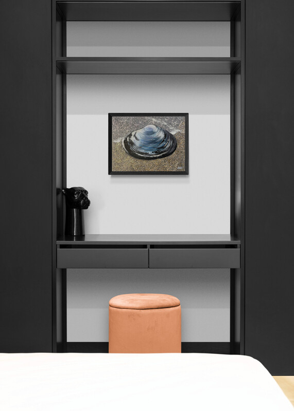 Titel: Gaper | Acrylverf op doek met bladgoud | 30 x 40 cm | 2021